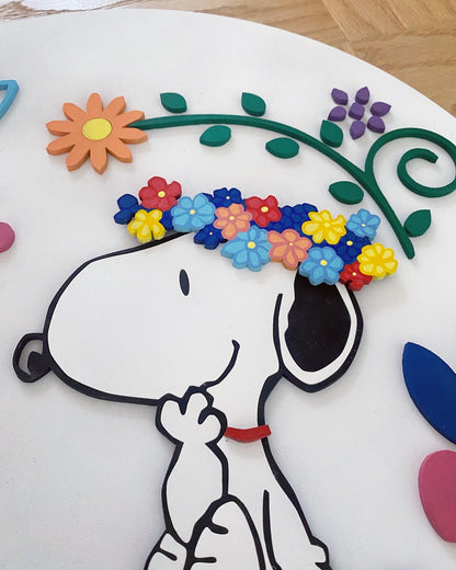 Decoración de snoopy y Woodstock