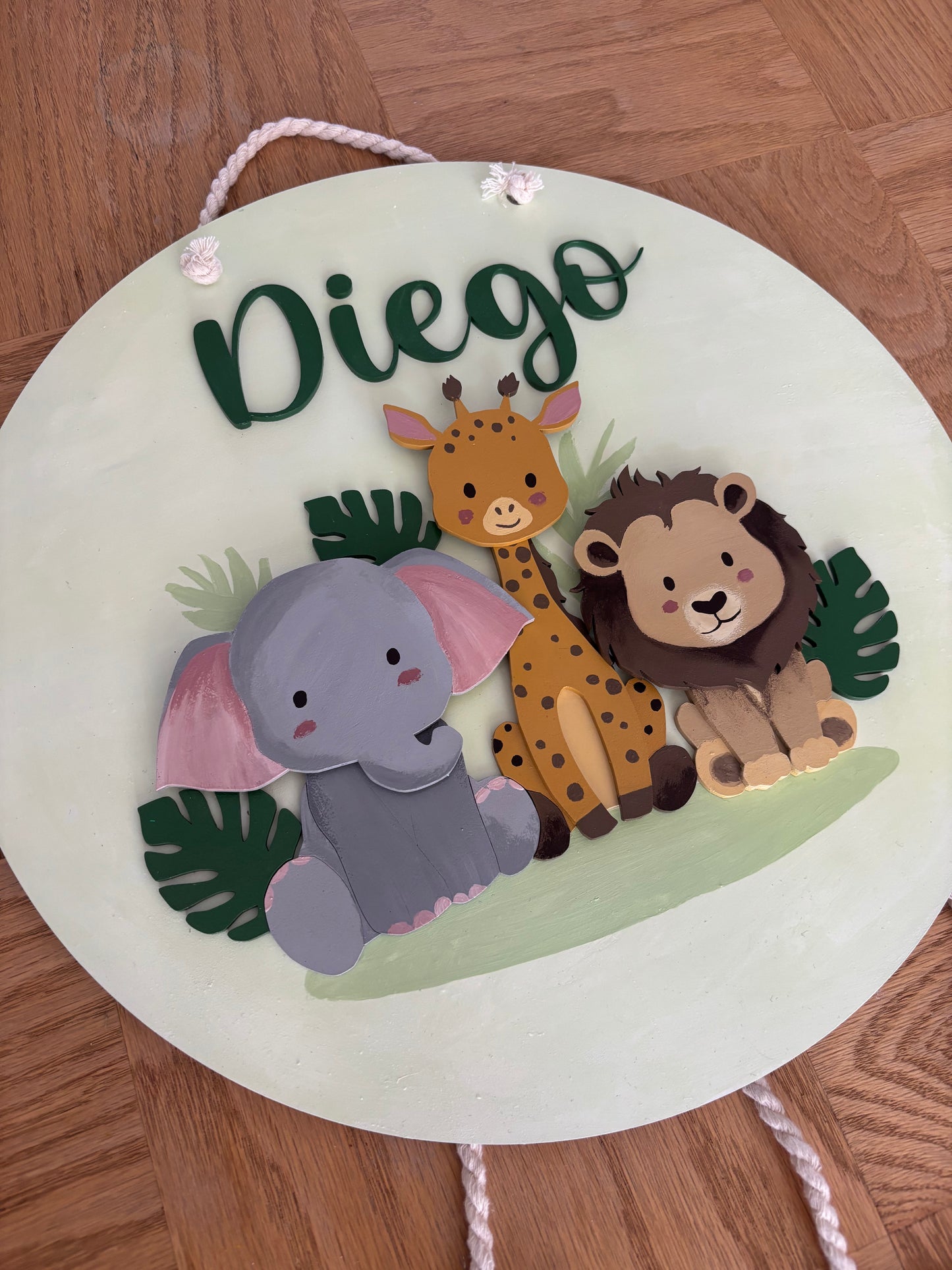 Letrero con Animales de zoológico